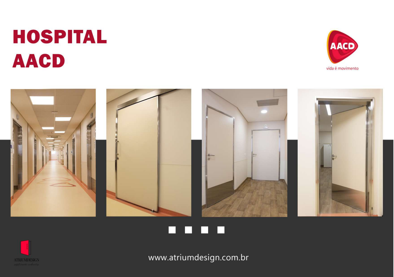 Página dupla do catálogo mostrando portas